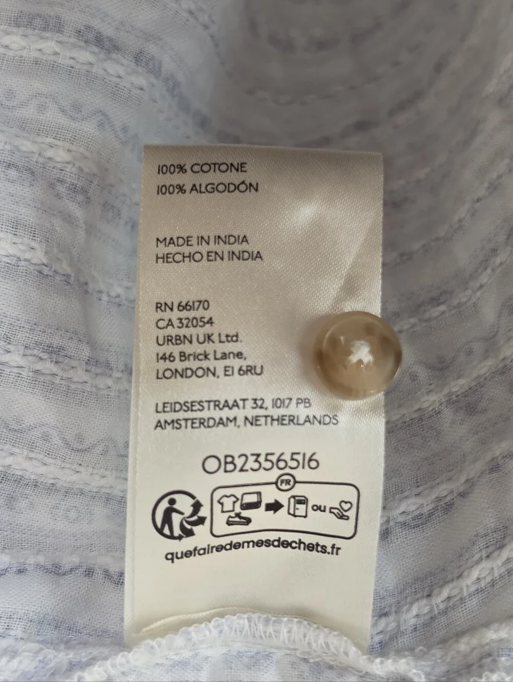Anthropologie blouse White Striped Ruffle Button-Up top
